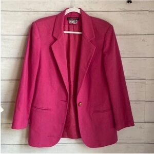 Sag Harbor Vintage Pink Wool Blazer